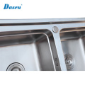 High Quality Countertops Used Stainless Steel Hand Wash Kitchen Sinks Basins With Drain Board For Sale